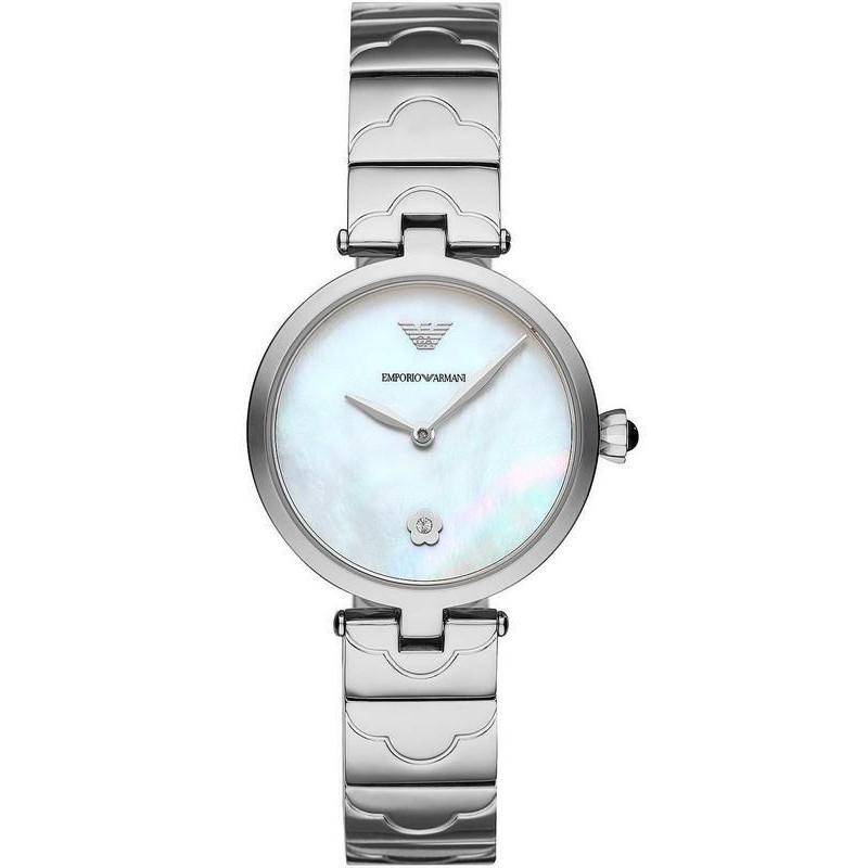 emporio armani ladies stainless steel watch