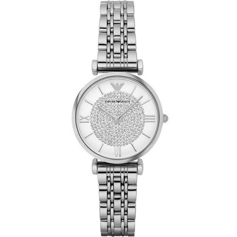 emporio armani ladies stainless steel watch