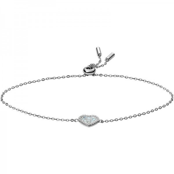 Buy Womens Fossil Bracelet Sterling Silver JFS00569040 Mother of Pearl Heart