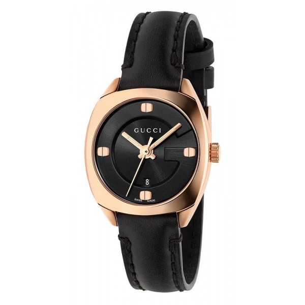 gucci leather strap watch women's