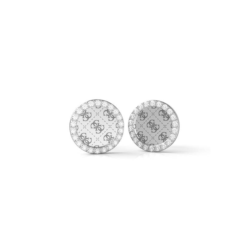 guess silver stud earrings