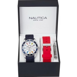 Buy Men's Nautica Watch NST 07 Flag Box Set NAI13502G Multifunction