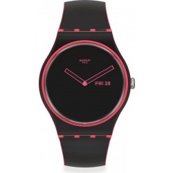 Swatch Unisex Watch New Gent Minimal Line Pink SO29P700