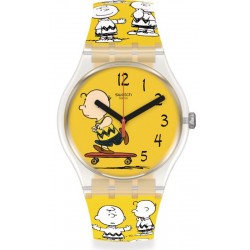 Swatch Watch Peanuts Pow Wow Charlie Brown SO29Z101