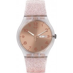 Buy Swatch Ladies Watch New Gent Pink Glistar SUOK703