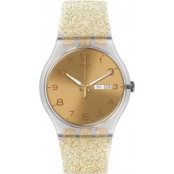 Buy Swatch Ladies Watch New Gent Golden Sparkle SUOK704