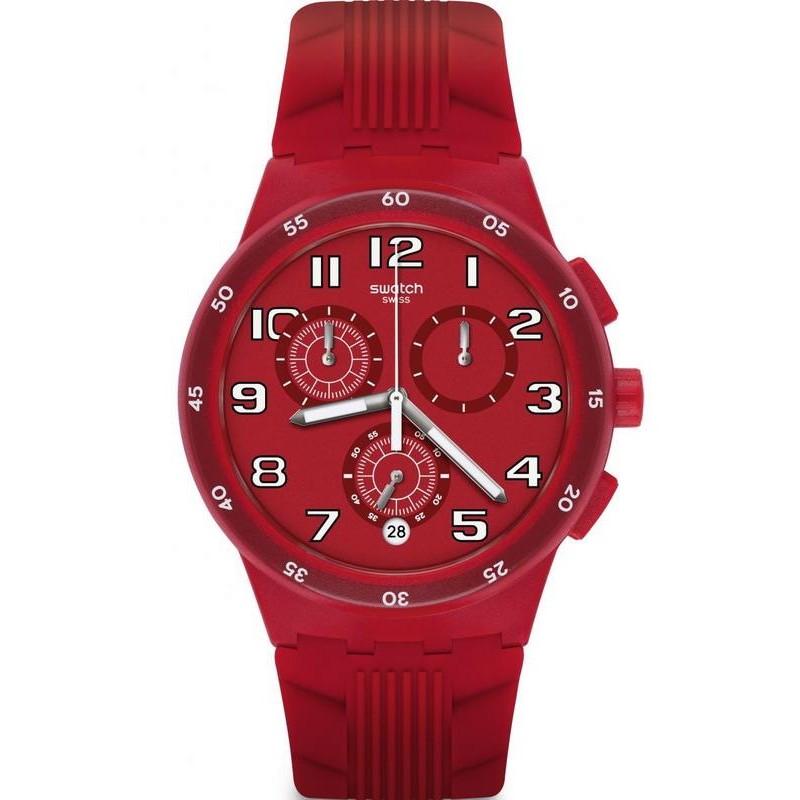 Reloj Unisex Swatch Chrono Plastic Red Step SUSR404 Cronografo Crivelli Shopping