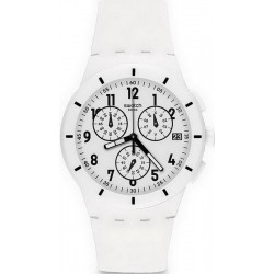 Reloj Unisex Swatch Chrono Plastic Twice Again White SUSW402 Cronógrafo